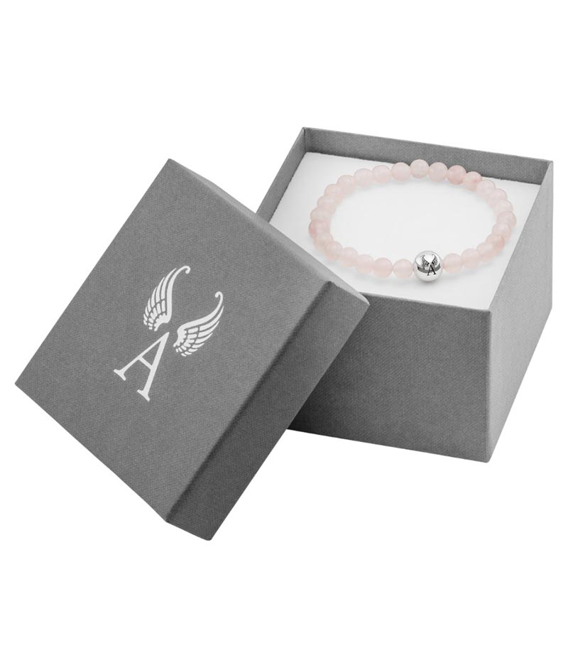 Funky Angels Schutzengel Kinder Schmuck - Erzengel Ariel Armband aus Rosenquarz als Geschenk